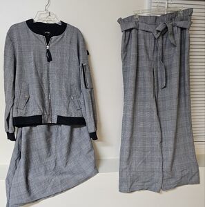 DKNY 3 Pieces Houndstooth Pattern Size XL/16